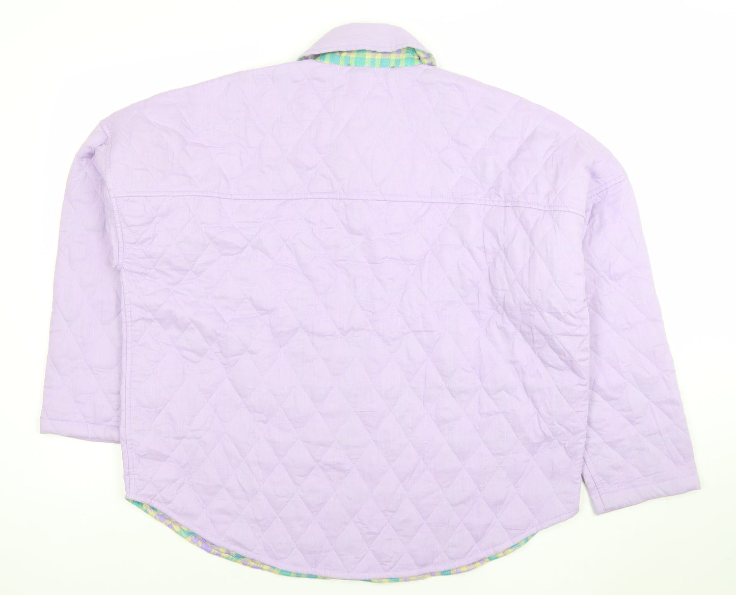 Primark Women Purple Quilted Reversible Jacket Size 10