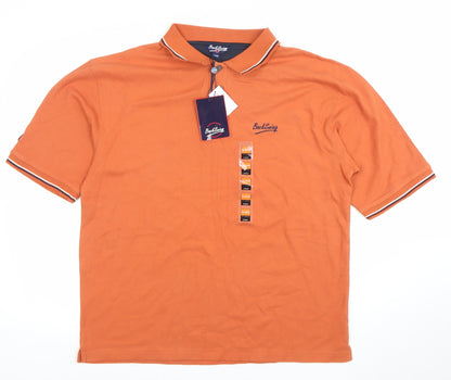 Backswing Men’s Orange XL Golf Polo Shirt Cotton Blend