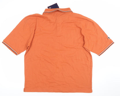 Backswing Men’s Orange XL Golf Polo Shirt Cotton Blend