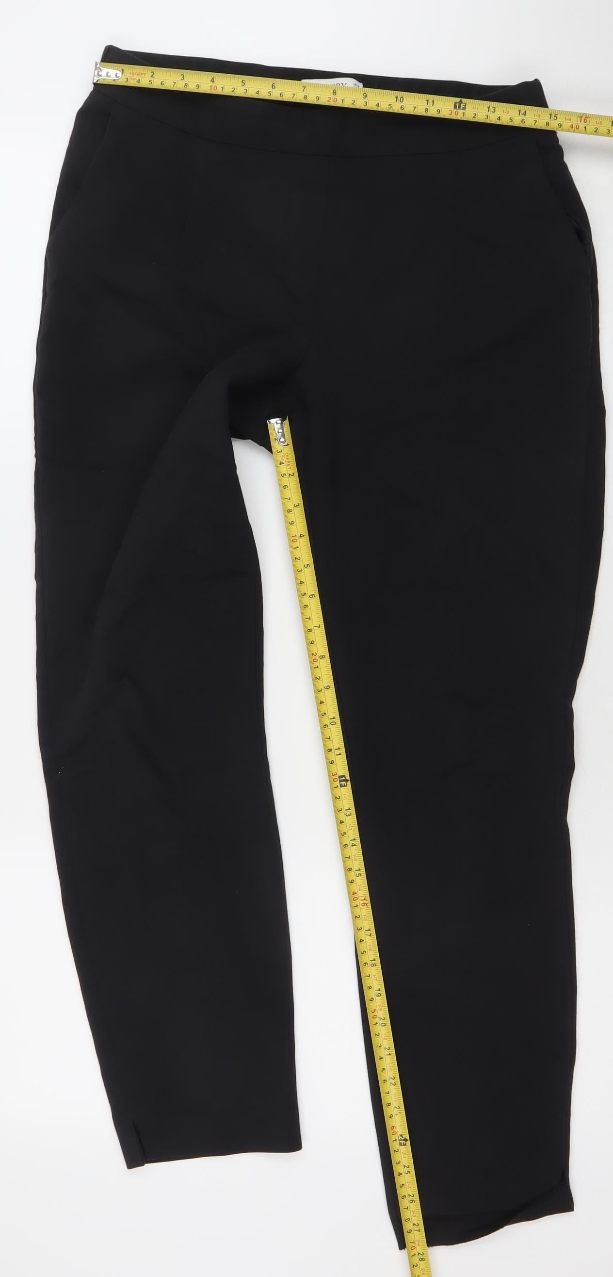 Womens UK Size 10 Gallery Regular Fit Business Casual Workwear Black Trousers