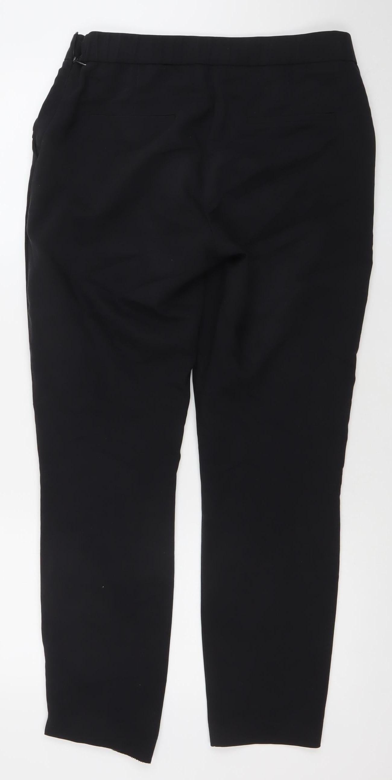 Womens UK Size 10 Gallery Regular Fit Business Casual Workwear Black Trousers
