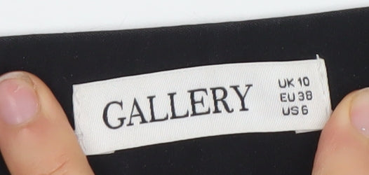 Womens UK Size 10 Gallery Regular Fit Business Casual Workwear Black Trousers