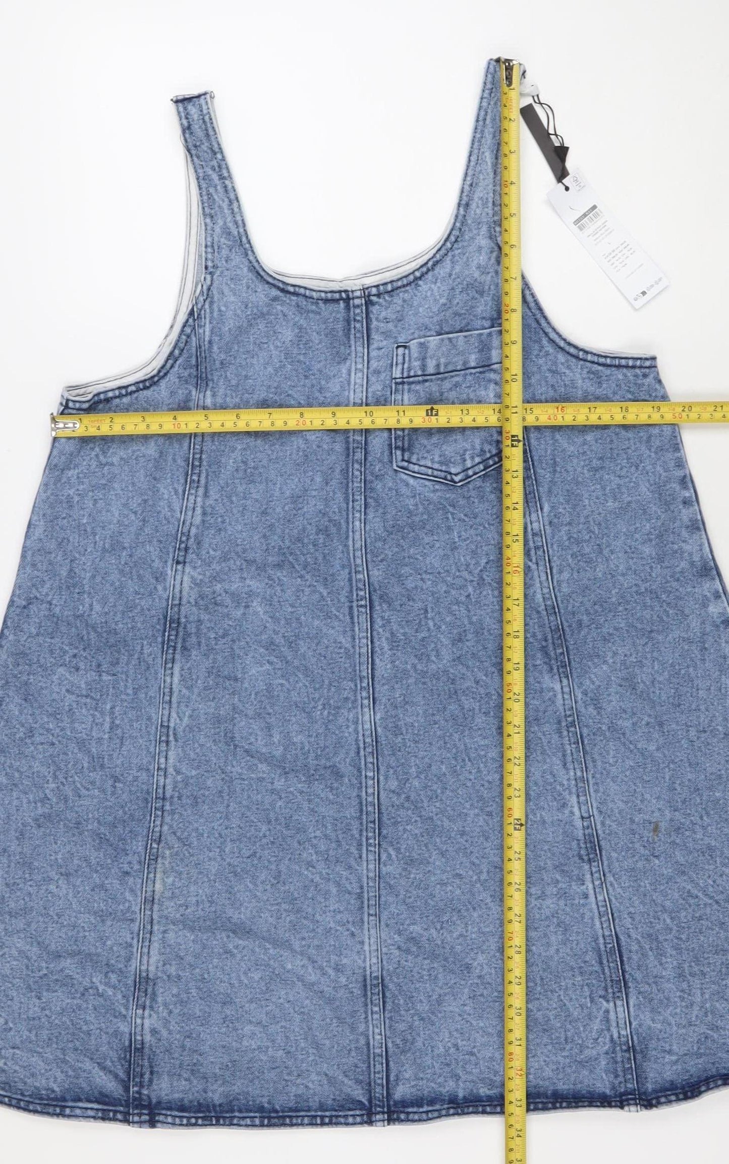 Noisy May Women’s Blue Denim Pinafore Dress Size L Casual Sleeveless