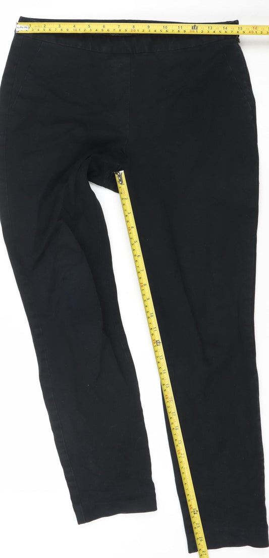 Womens UK Size 10 Dunnes Slim Fit Casual Workwear Business Black Trousers