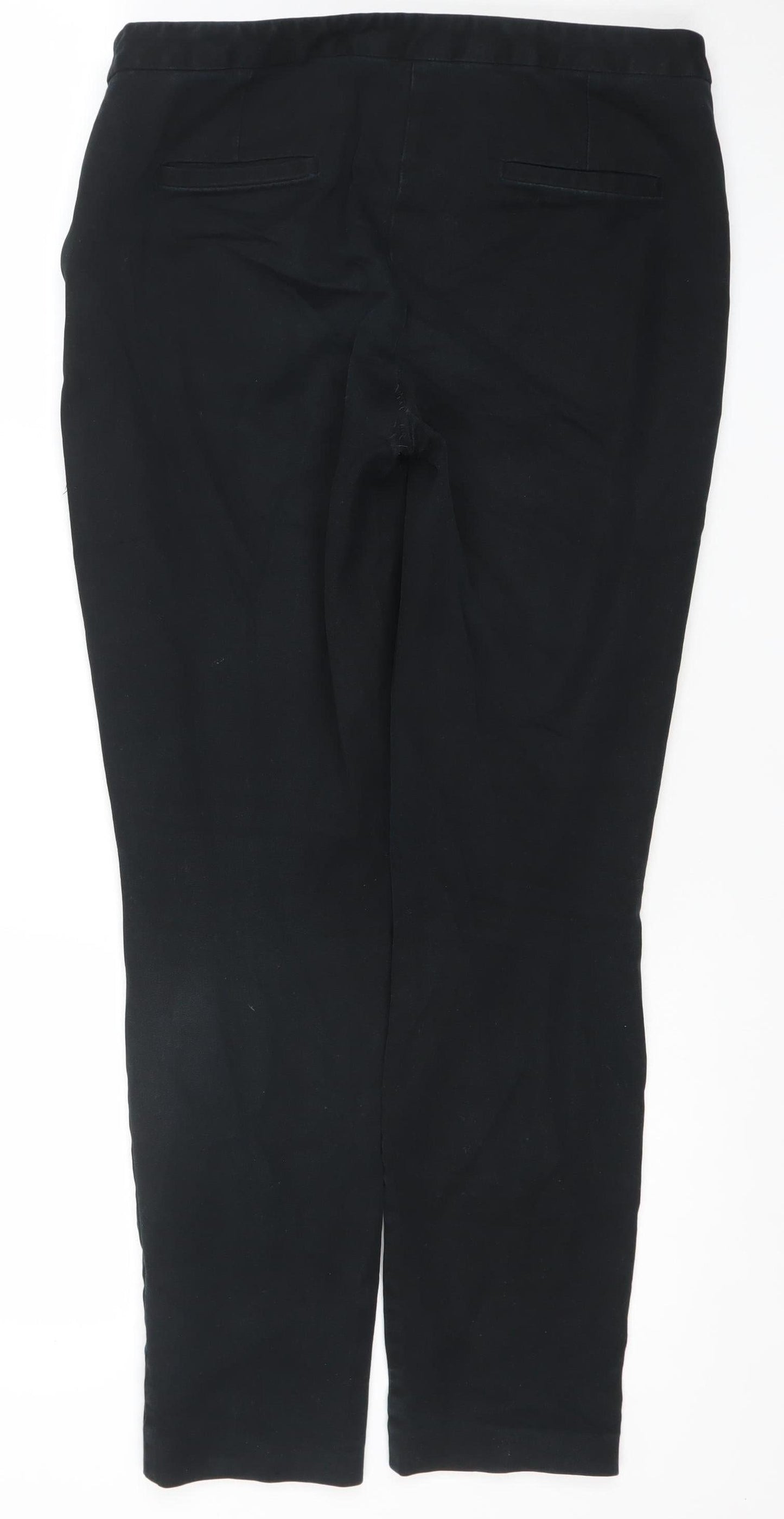 Womens UK Size 10 Dunnes Slim Fit Casual Workwear Business Black Trousers