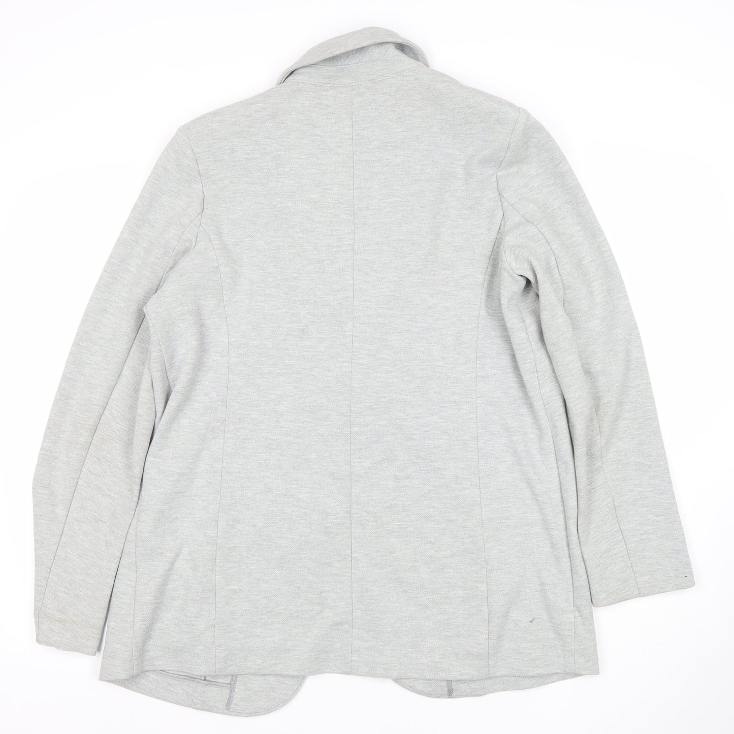 Marks and Spencer Women Grey Size 14 Relaxed Fit Blazer Jacket