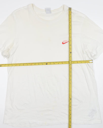 Nike Women's White 2XL Basic Cotton Short Sleeve T-Shirt