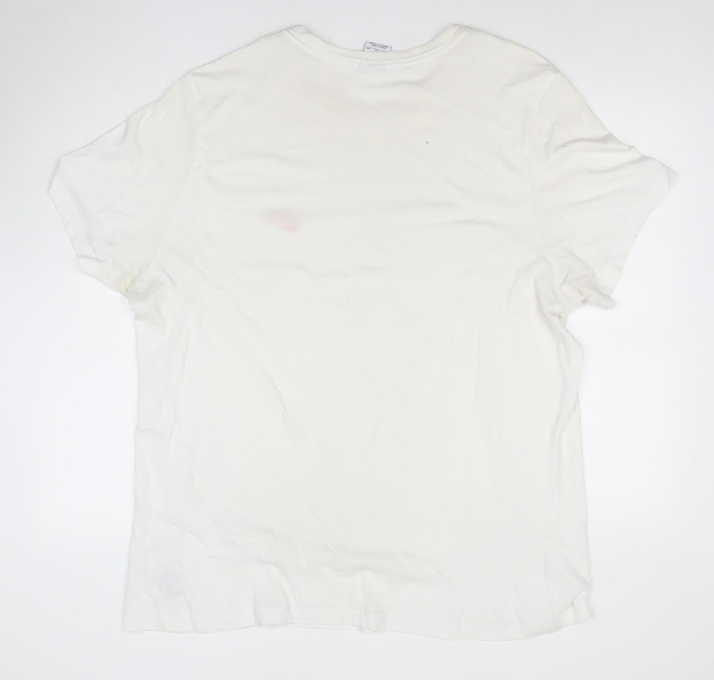 Nike Women's White 2XL Basic Cotton Short Sleeve T-Shirt