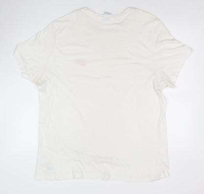 Nike Women's White 2XL Basic Cotton Short Sleeve T-Shirt