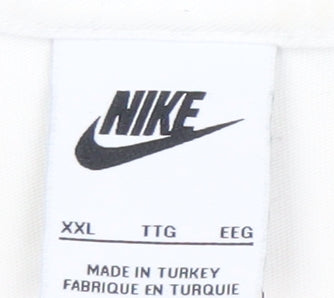 Nike Women's White 2XL Basic Cotton Short Sleeve T-Shirt