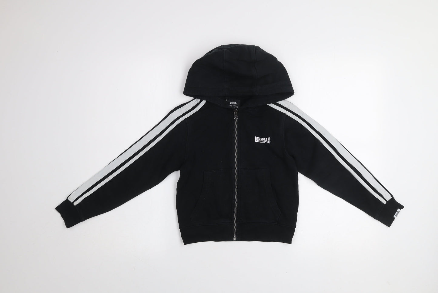Boys UK Size 7-8 Years Lonsdale Black Track Jacket