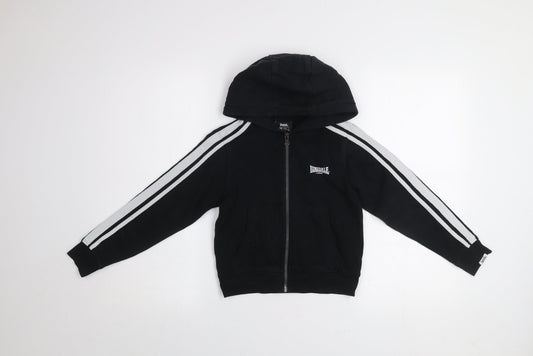 Boys UK Size 7-8 Years Lonsdale Black Track Jacket
