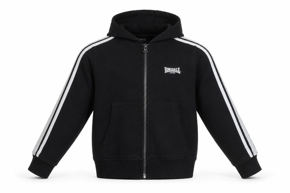 Boys UK Size 7-8 Years Lonsdale Black Track Jacket