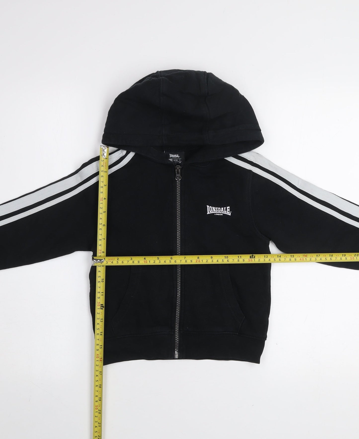 Boys UK Size 7-8 Years Lonsdale Black Track Jacket