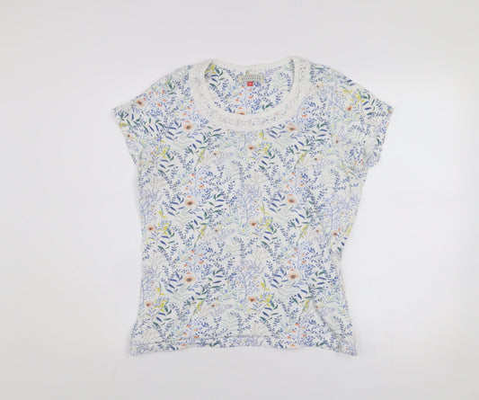 Womens UK Size 14 Brakeburn Multicoloured Basic T-Shirt