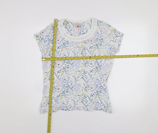 Womens UK Size 14 Brakeburn Multicoloured Basic T-Shirt
