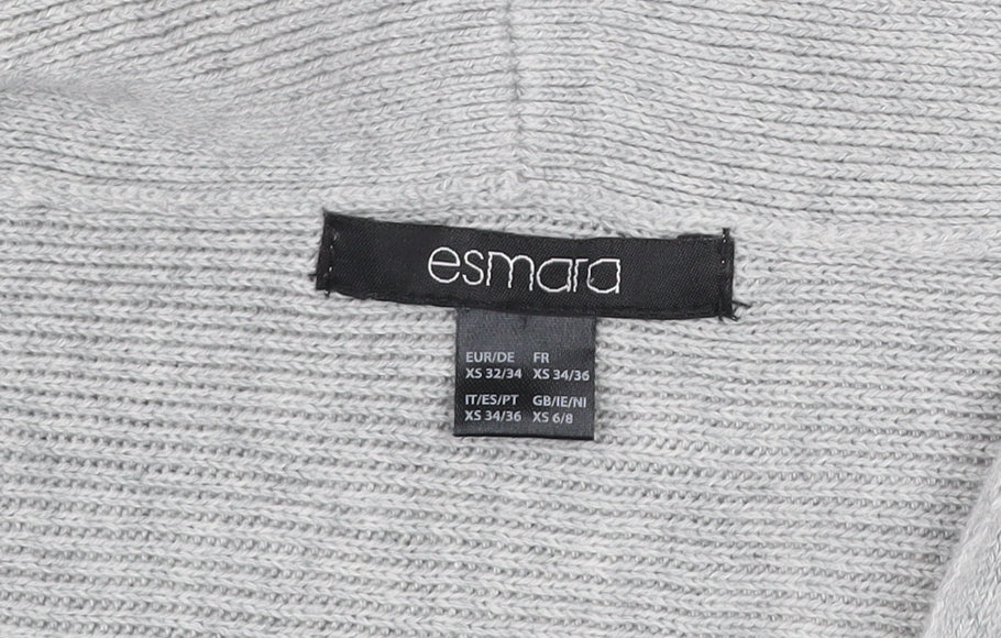 Womens UK Size XS ESMARA Grey Cardigan Jumper