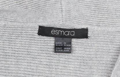 Womens UK Size XS ESMARA Grey Cardigan Jumper