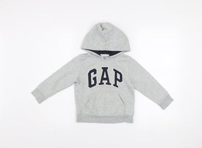 Boys UK Size 4 Years Gap Grey Pullover Hoodie