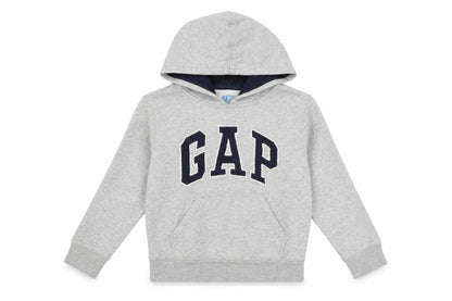 Gap Boys Grey Pullover Hoodie 4 Years Cotton Blend Logo Sweatshirt