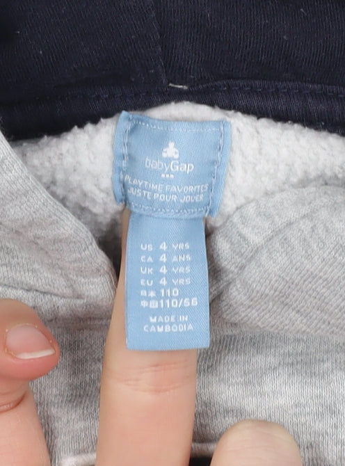 Boys UK Size 4 Years Gap Grey Pullover Hoodie