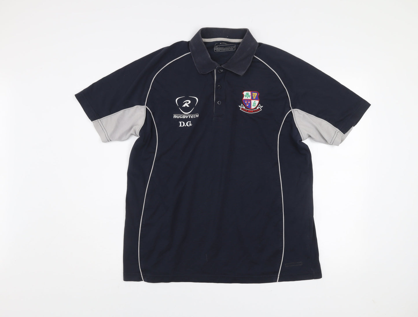 Mens UK Size L Rugbytech Cotton Blend Polo Shirt