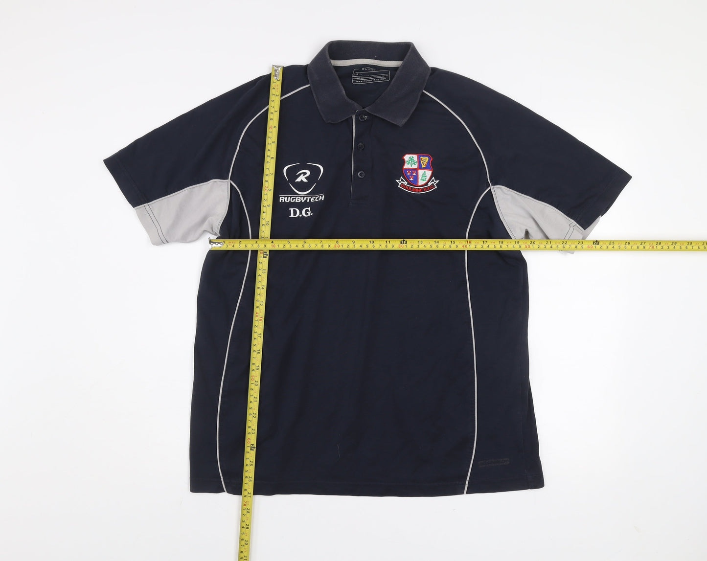 Mens UK Size L Rugbytech Cotton Blend Polo Shirt
