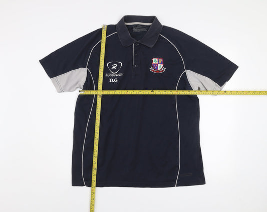 Mens UK Size L Rugbytech Cotton Blend Polo Shirt