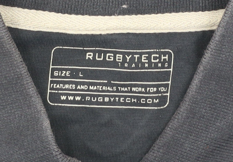 Mens UK Size L Rugbytech Cotton Blend Polo Shirt