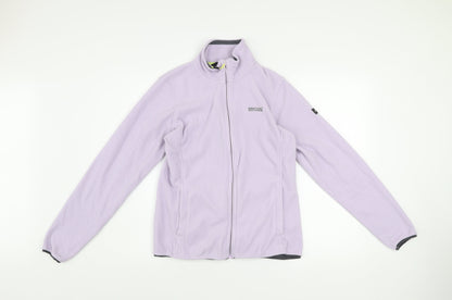 Regatta Women Purple Fleece Full Zip Jacket Size 12 Lightweight Outdoor