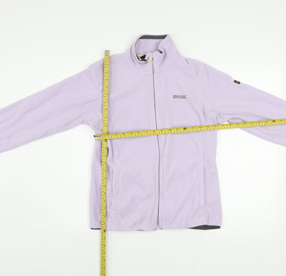 Regatta Women Purple Fleece Full Zip Jacket Size 12 Lightweight Outdoor