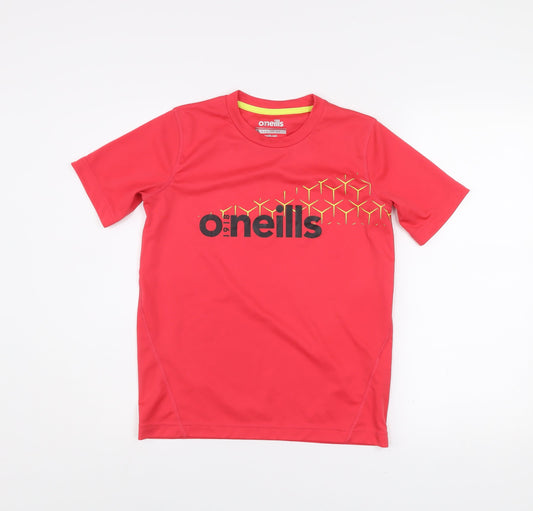O'Neills Boys Red Short Sleeve Sports T-Shirt 10-11 Years Lightweight Activewear