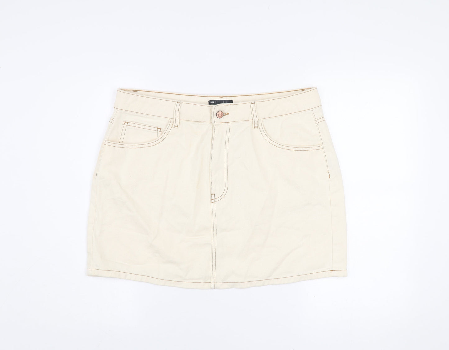 Womens UK Size 16 ASOS Straight & Pencil Twill Skirt