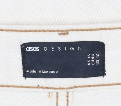 Womens UK Size 16 ASOS Straight & Pencil Twill Skirt
