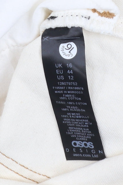 Womens UK Size 16 ASOS Straight & Pencil Twill Skirt