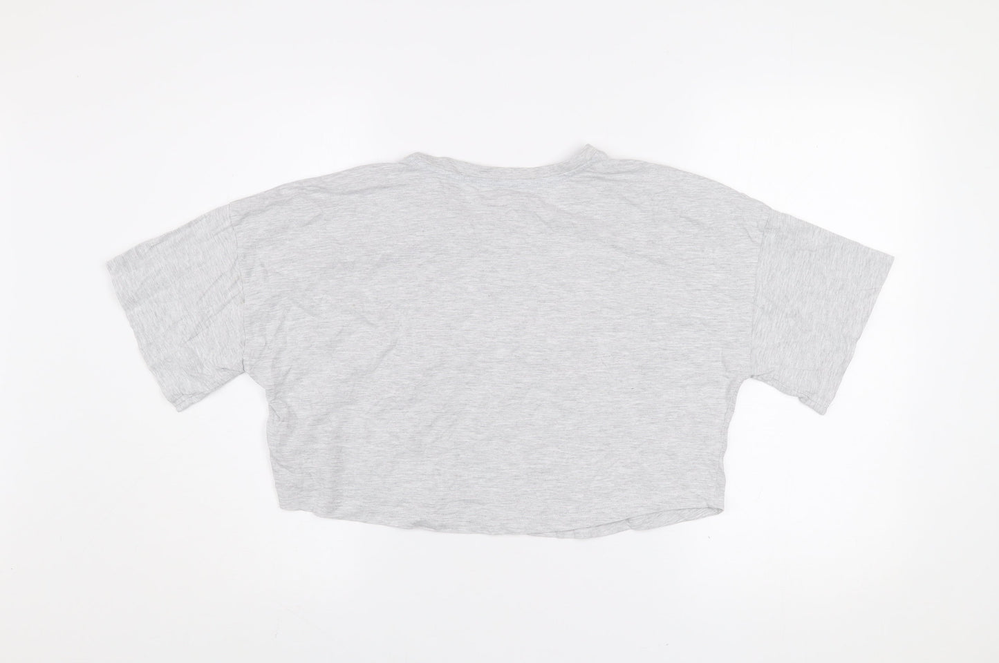 Womens UK Size XS Friends Grey Cropped T-Shirt