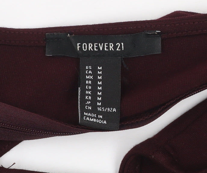 Forever 21 Women Brown Sleeveless Bodycon Short Dress M