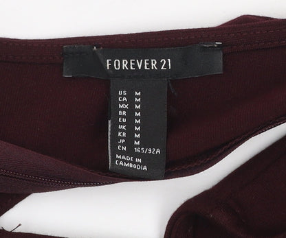 Forever 21 Women Brown Sleeveless Bodycon Short Dress M