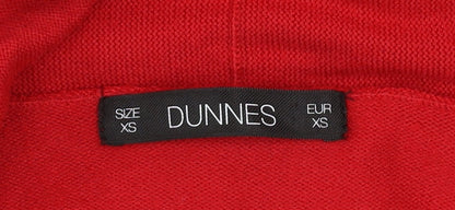 Womens UK Size XS Dunnes Red Cardigan Jumper