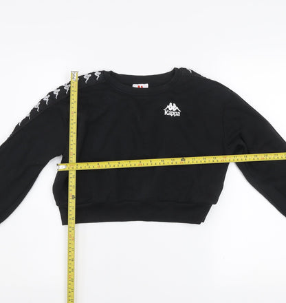 Womens UK Size S Kappa Black Pullover Sweatshirt
