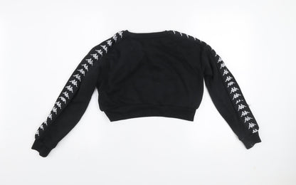Womens UK Size S Kappa Black Pullover Sweatshirt