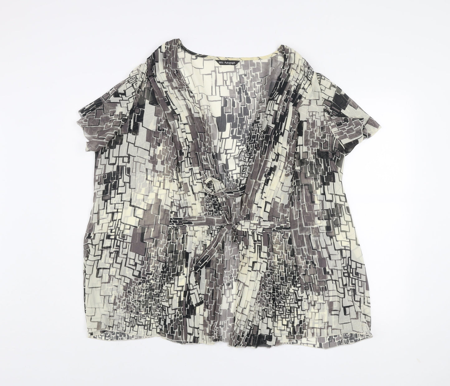 Womens UK Size 28 Marks and Spencer Multicoloured Wrap Blouse