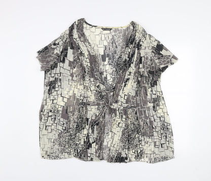 Womens UK Size 28 Marks and Spencer Multicoloured Wrap Blouse