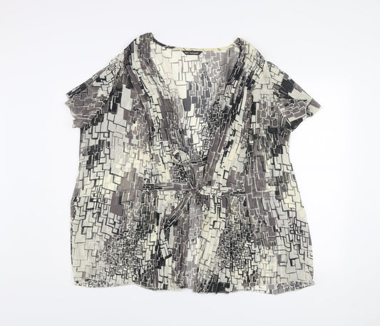 Womens UK Size 28 Marks and Spencer Multicoloured Wrap Blouse