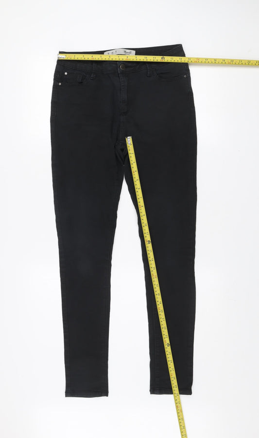 Womens UK Size 12 Denim Co. Slim Fit Skinny Black Jeans