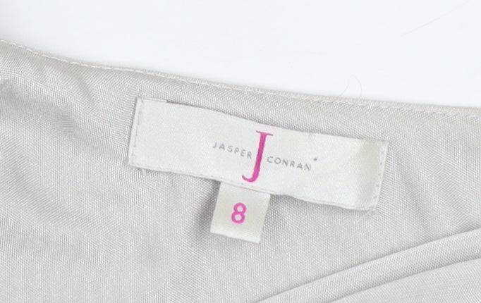 Jasper Conran Women’s Grey Wrap Satin Blouse Size 8