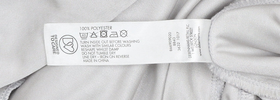 Jasper Conran Women’s Grey Wrap Satin Blouse Size 8