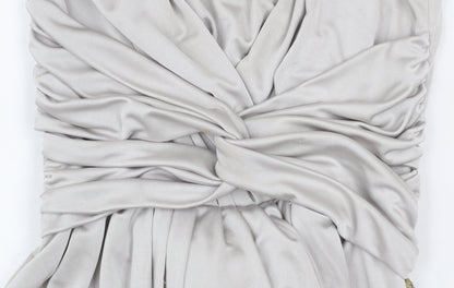 Jasper Conran Women’s Grey Wrap Satin Blouse Size 8