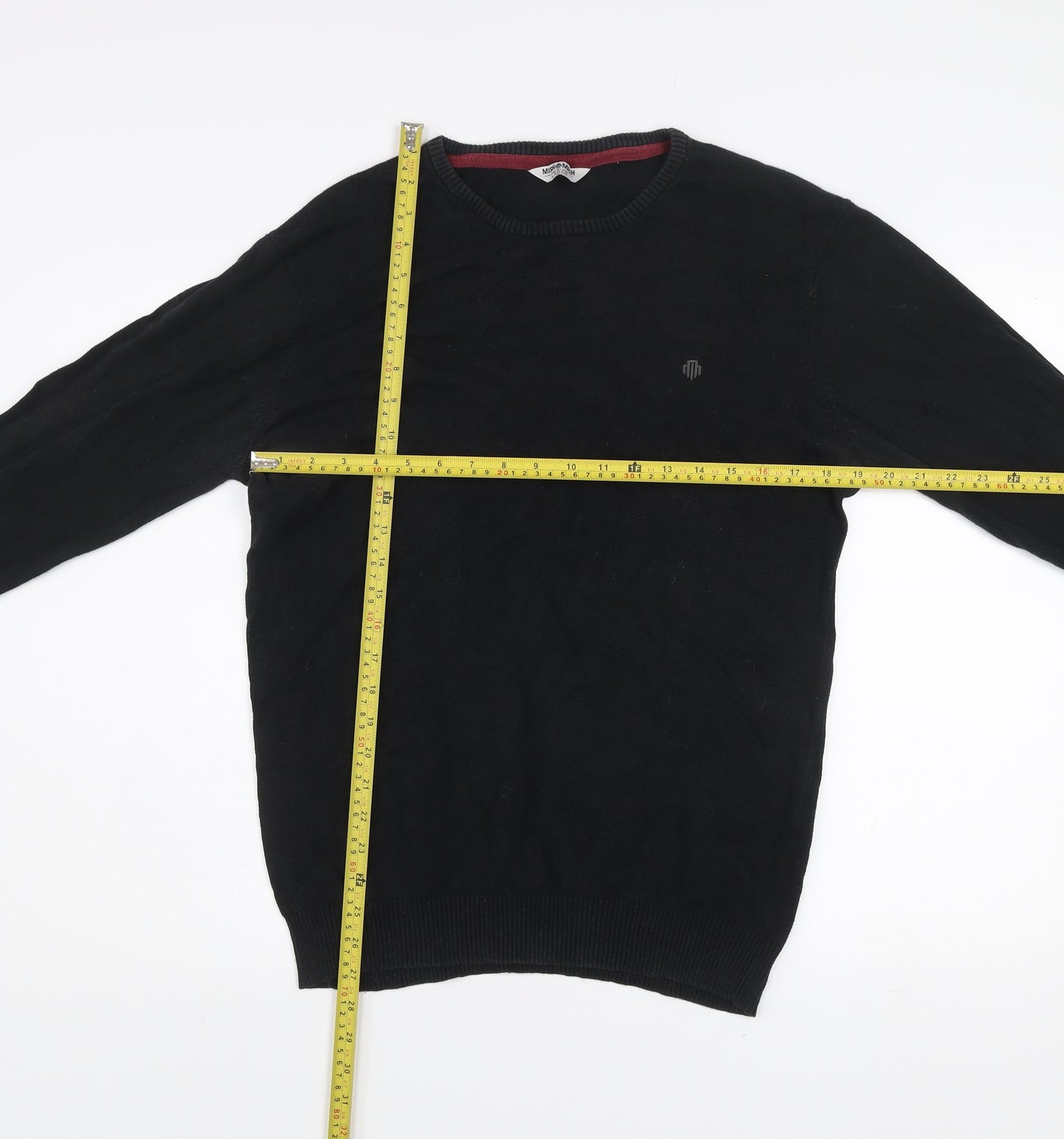 Mens UK Size L Mish Mash Black Pullover Jumper