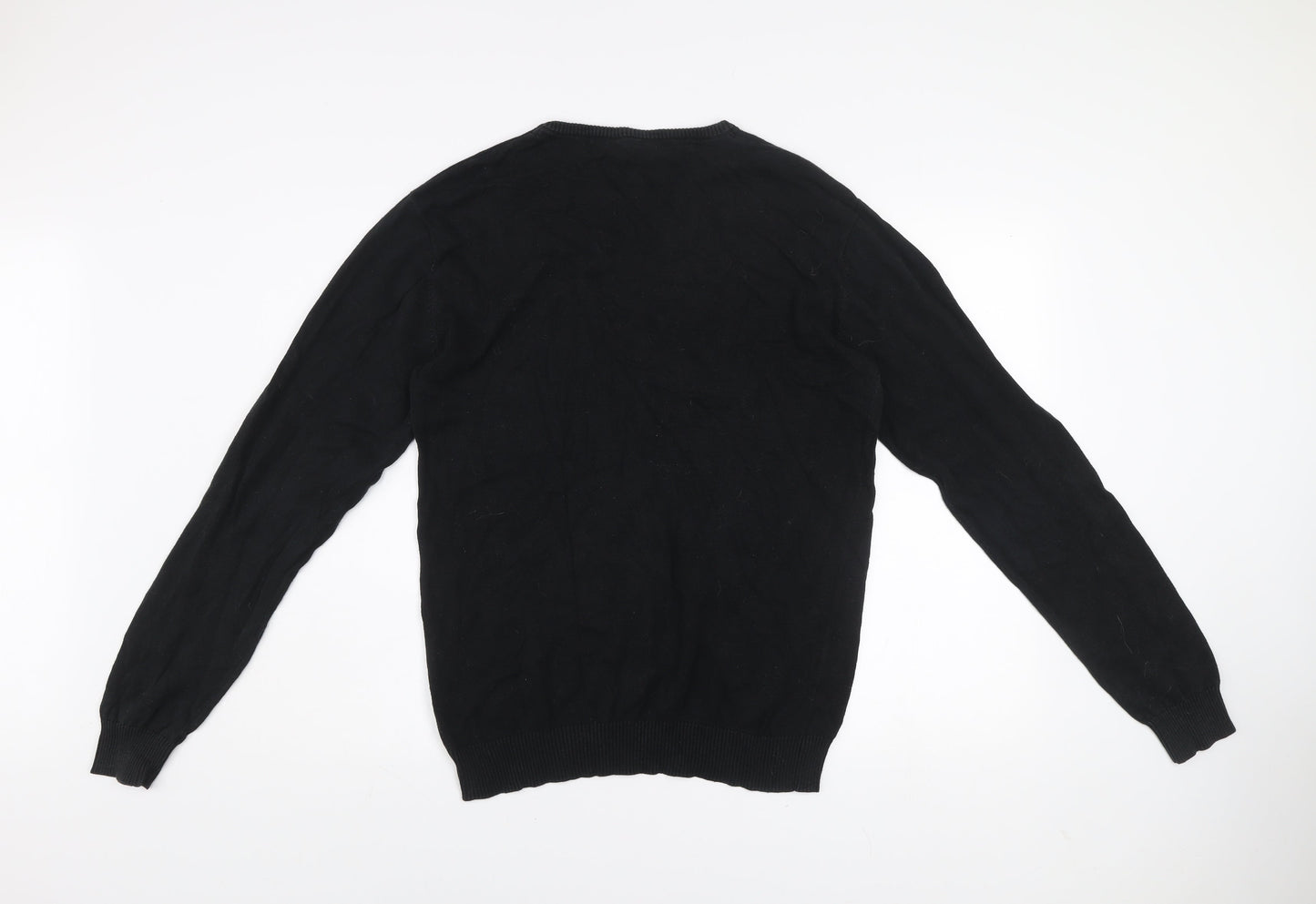 Mens UK Size L Mish Mash Black Pullover Jumper